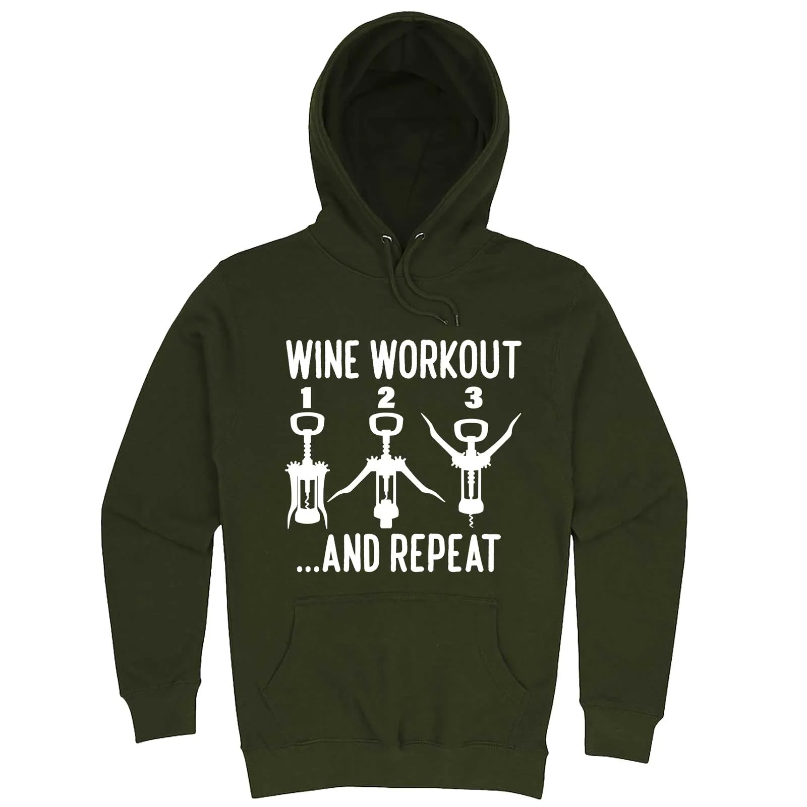 "Wine Workout: 1 2 3 Repeat" hoodie