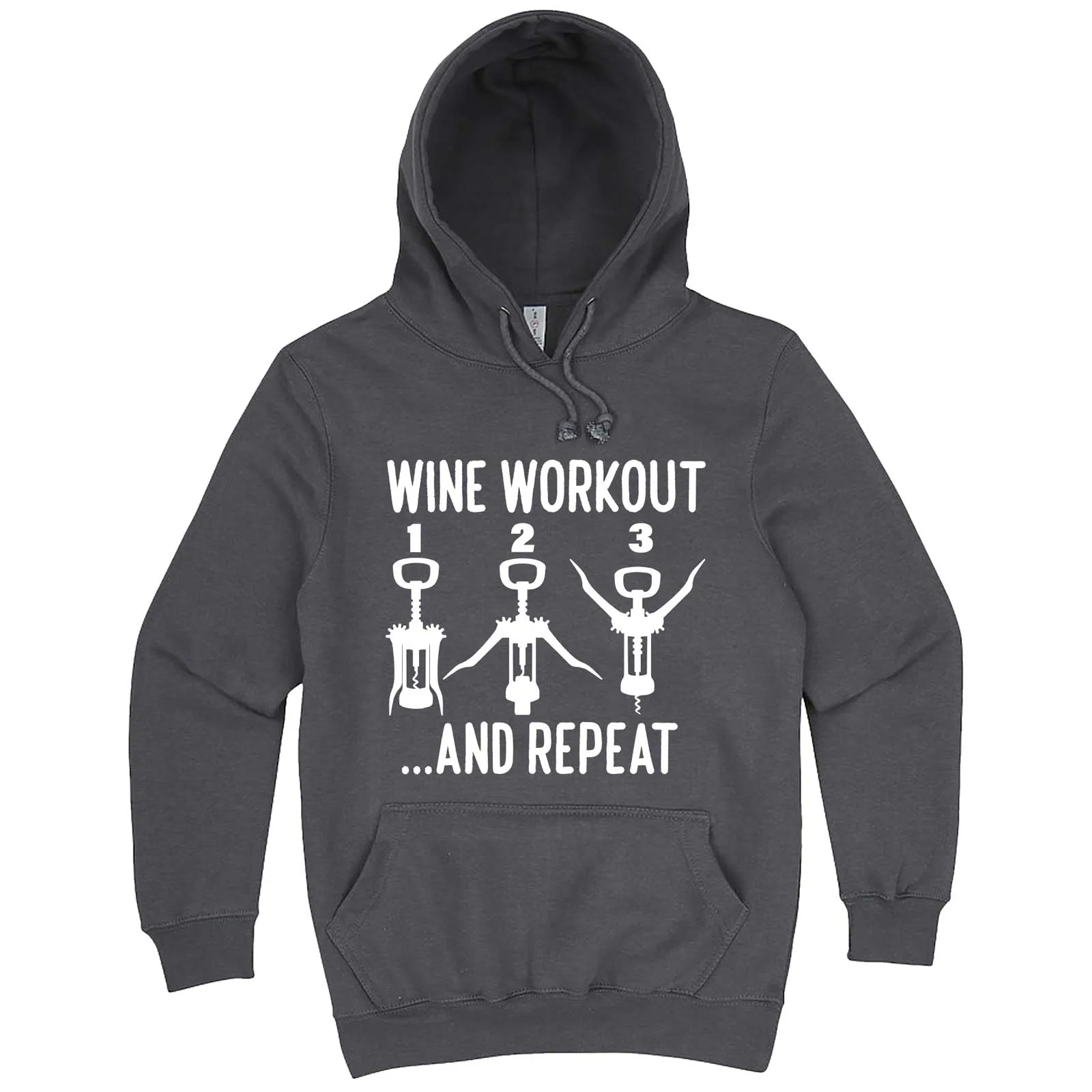 "Wine Workout: 1 2 3 Repeat" hoodie