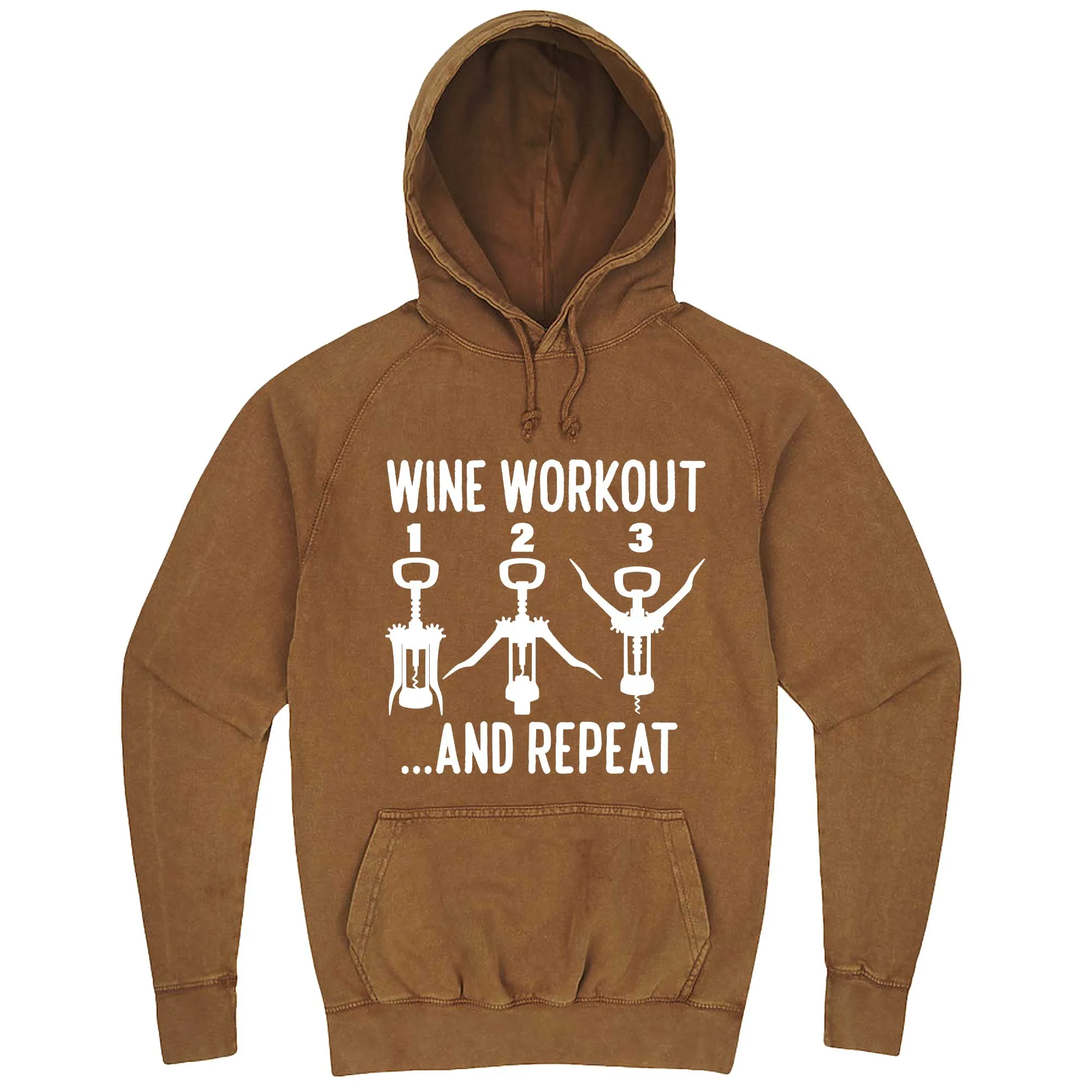 "Wine Workout: 1 2 3 Repeat" hoodie