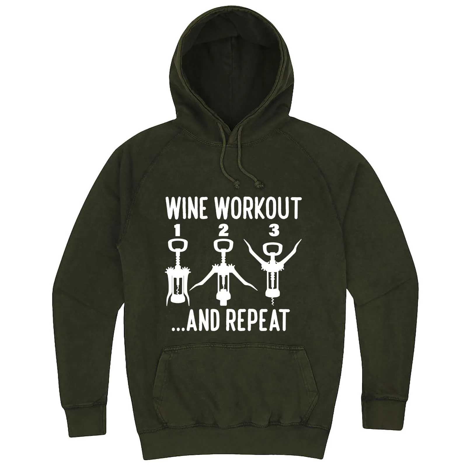 "Wine Workout: 1 2 3 Repeat" hoodie