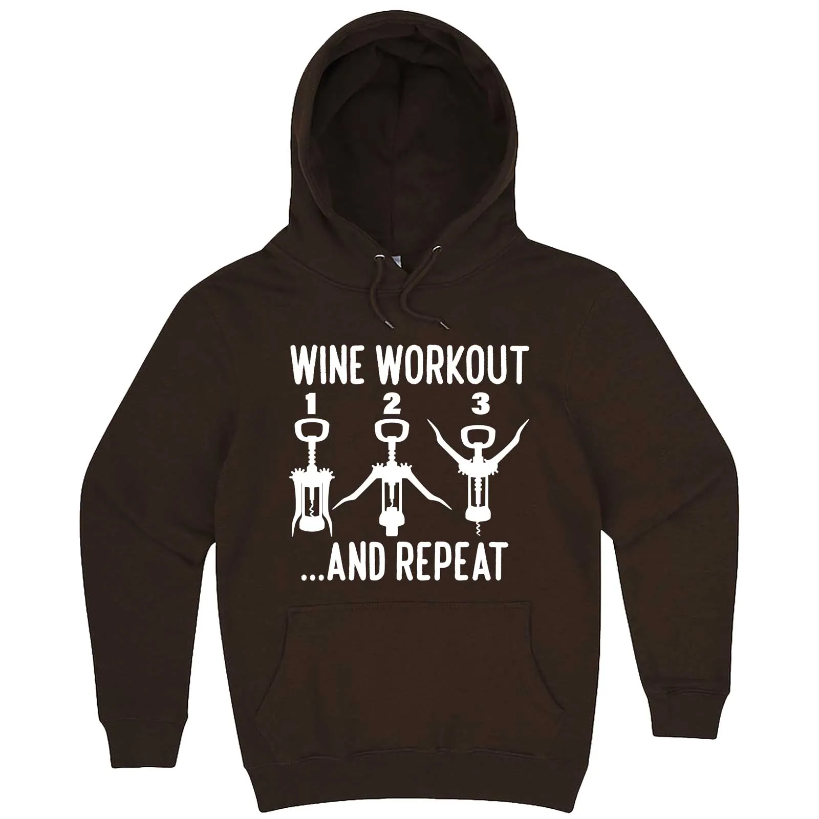 "Wine Workout: 1 2 3 Repeat" hoodie