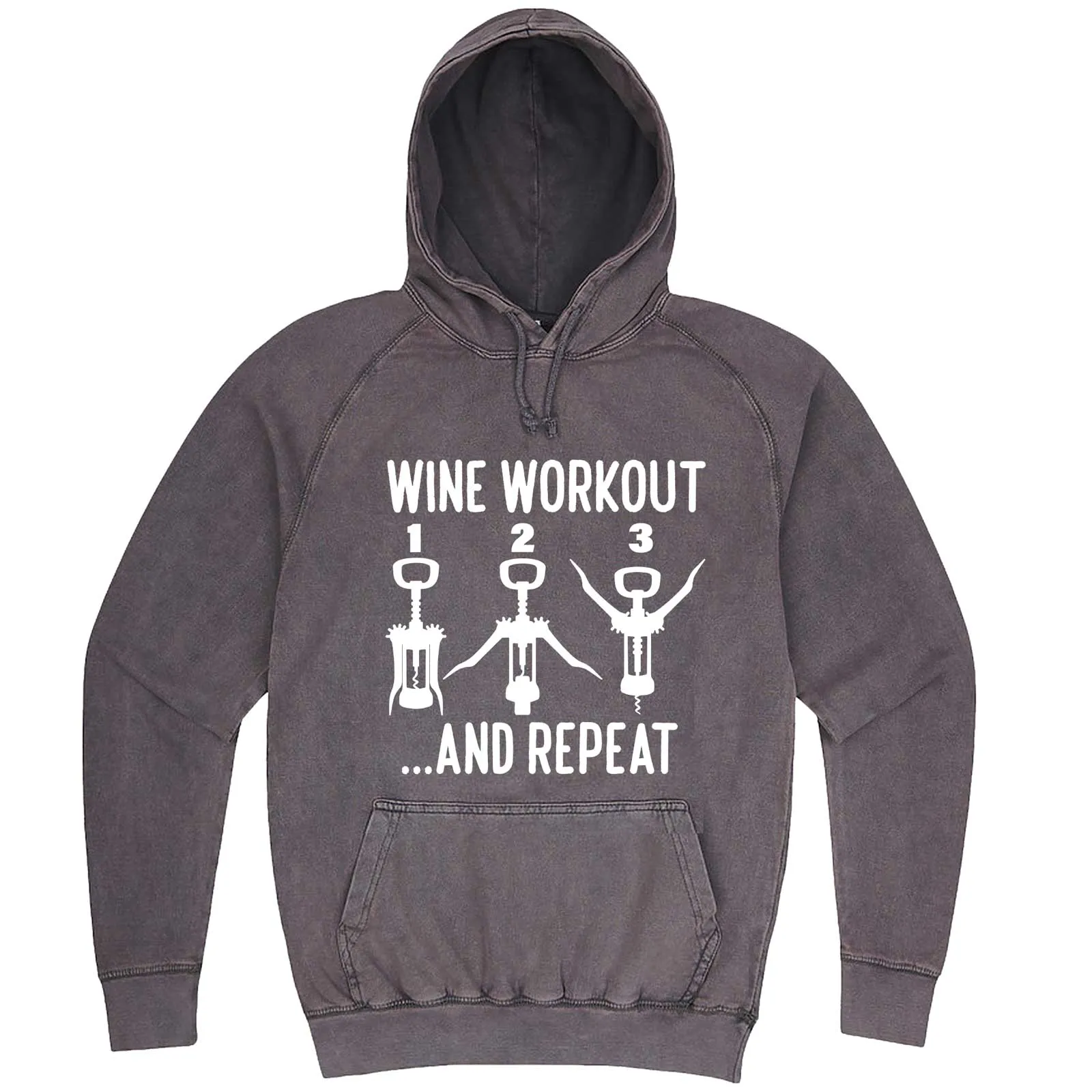 "Wine Workout: 1 2 3 Repeat" hoodie