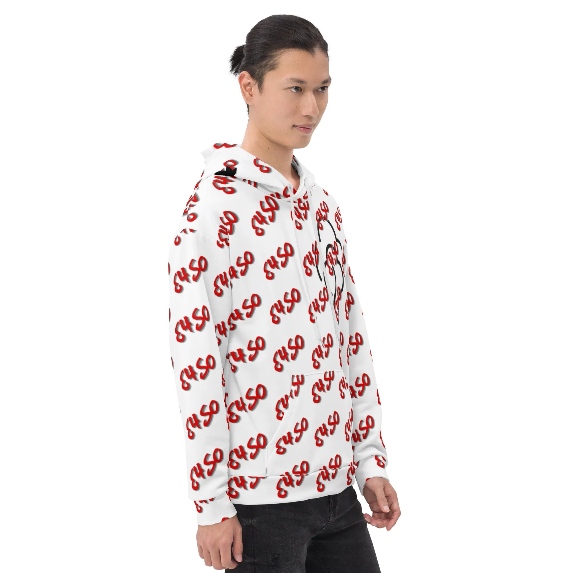 Red E4SO Print Hoodie