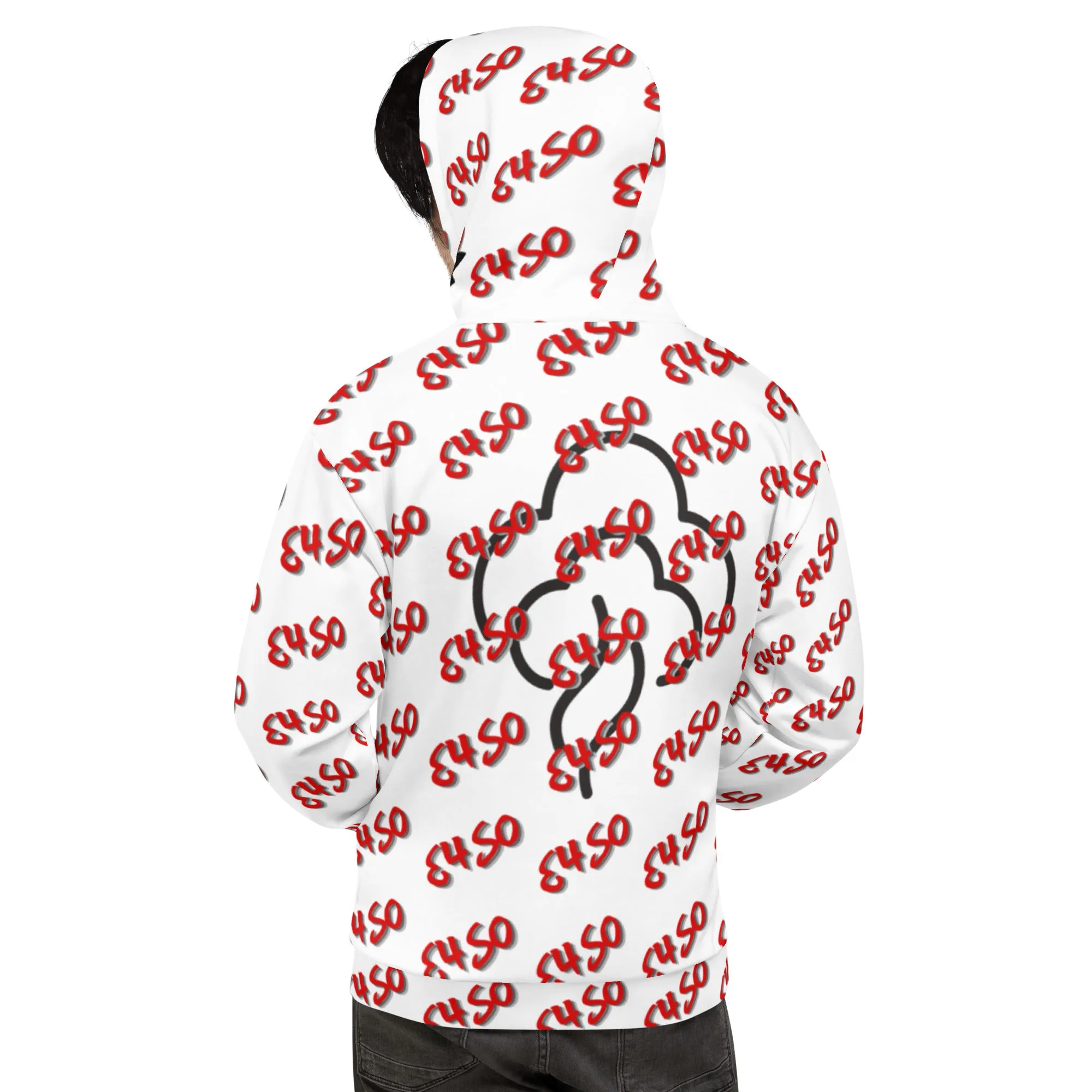 Red E4SO Print Hoodie