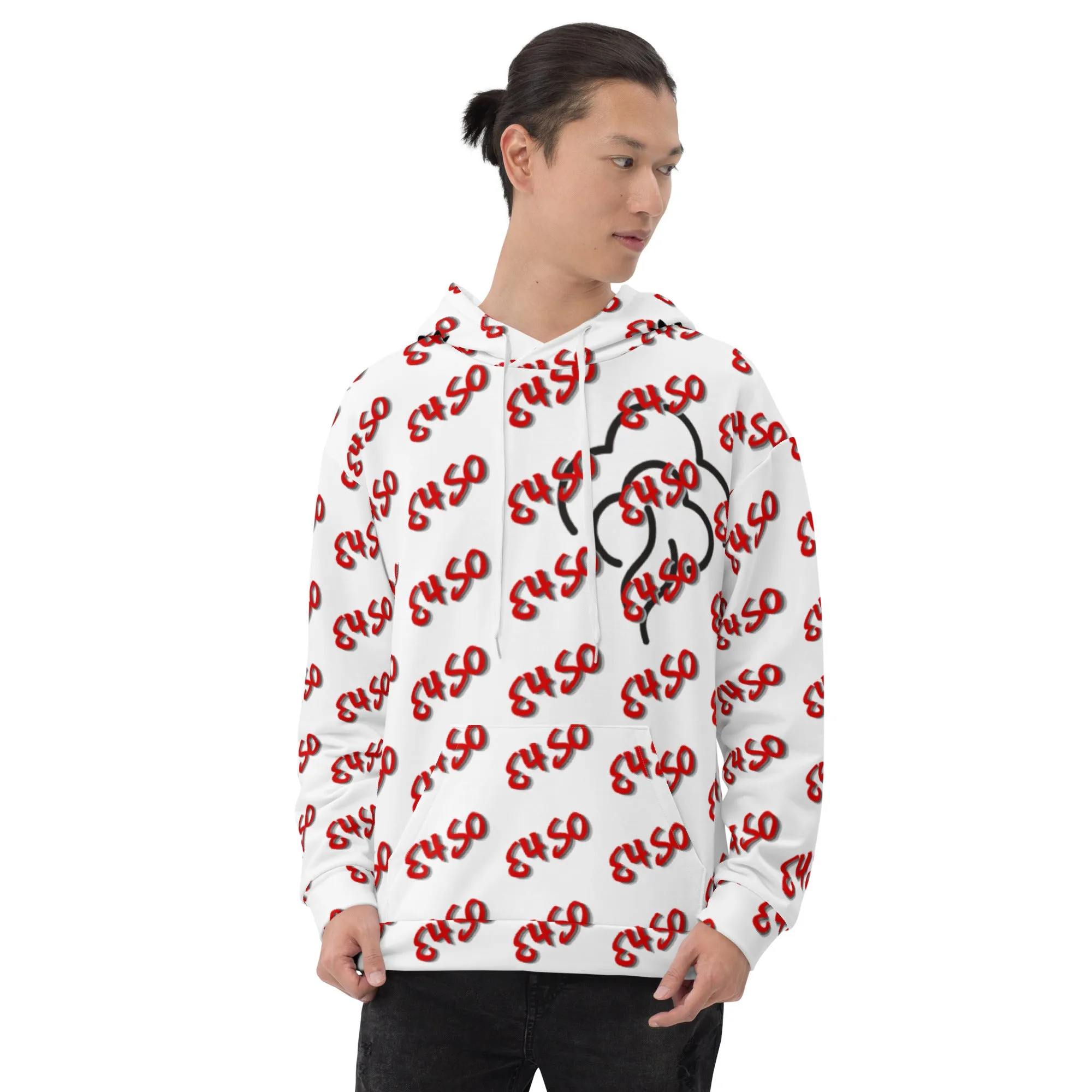 Red E4SO Print Hoodie