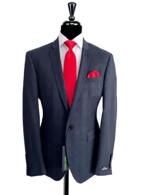 REMUS Charcoal Grey Self Check 2 Piece Suit