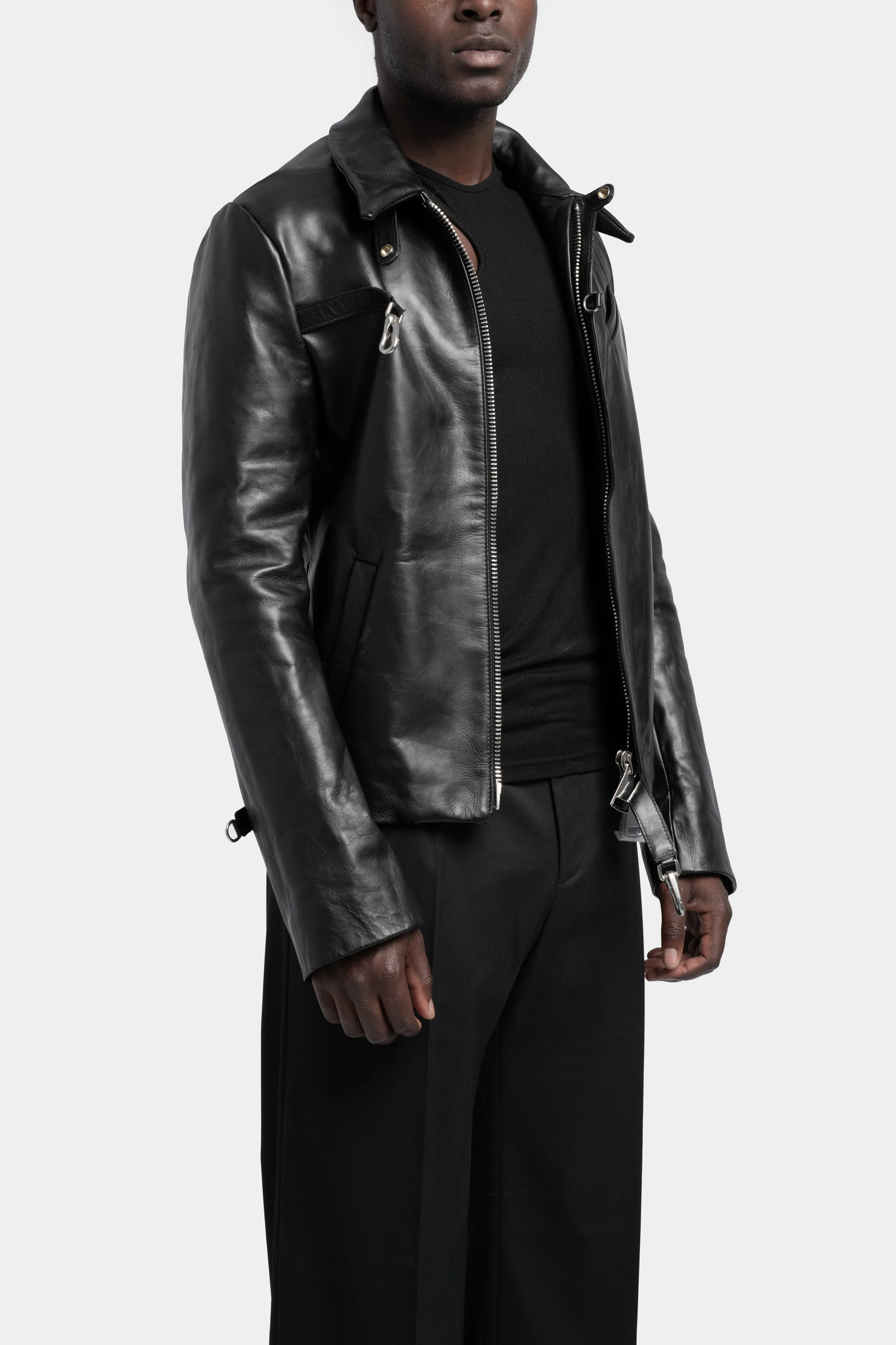 Security leather jacket