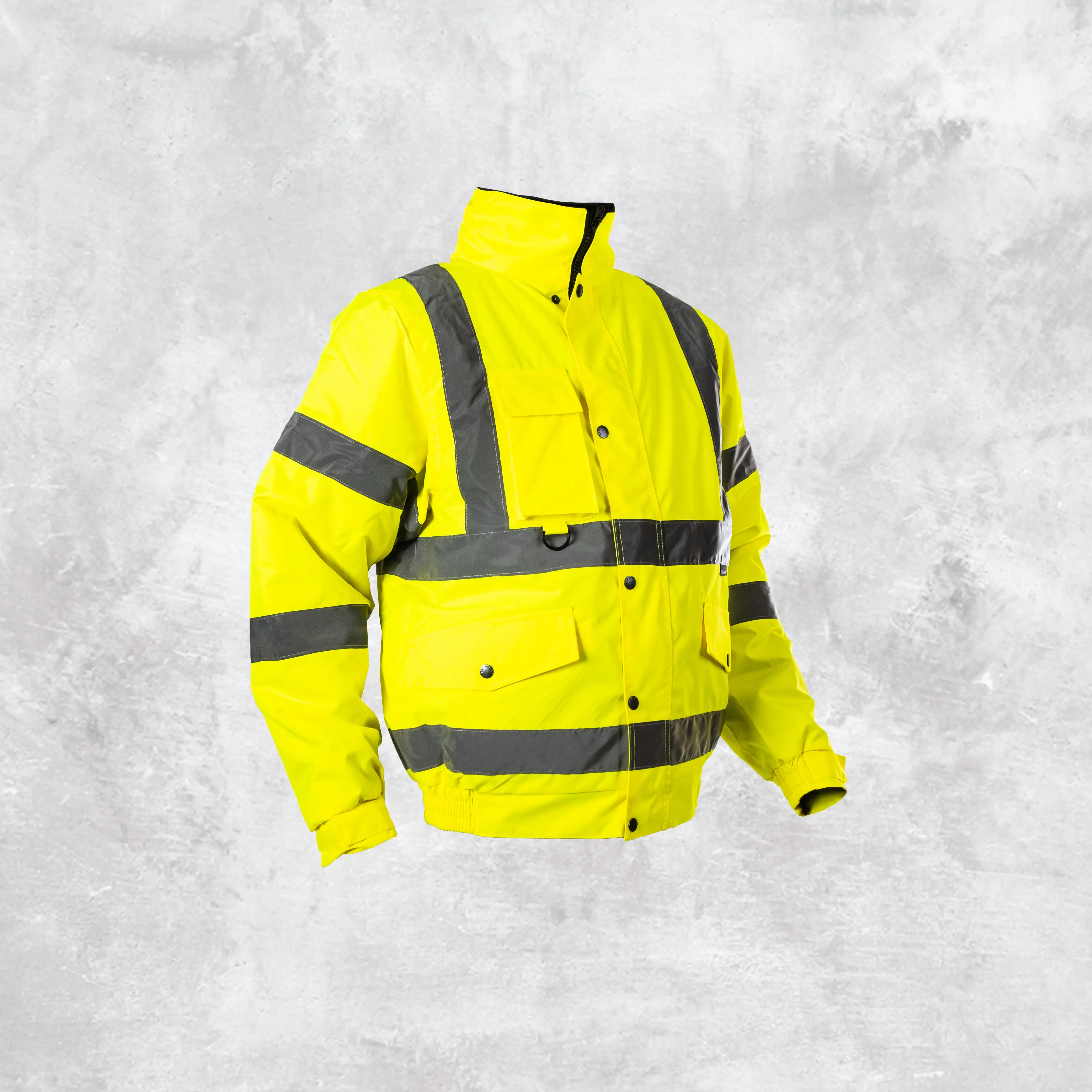 Step Ahead Hi Visibility Yellow Bomber Jacket