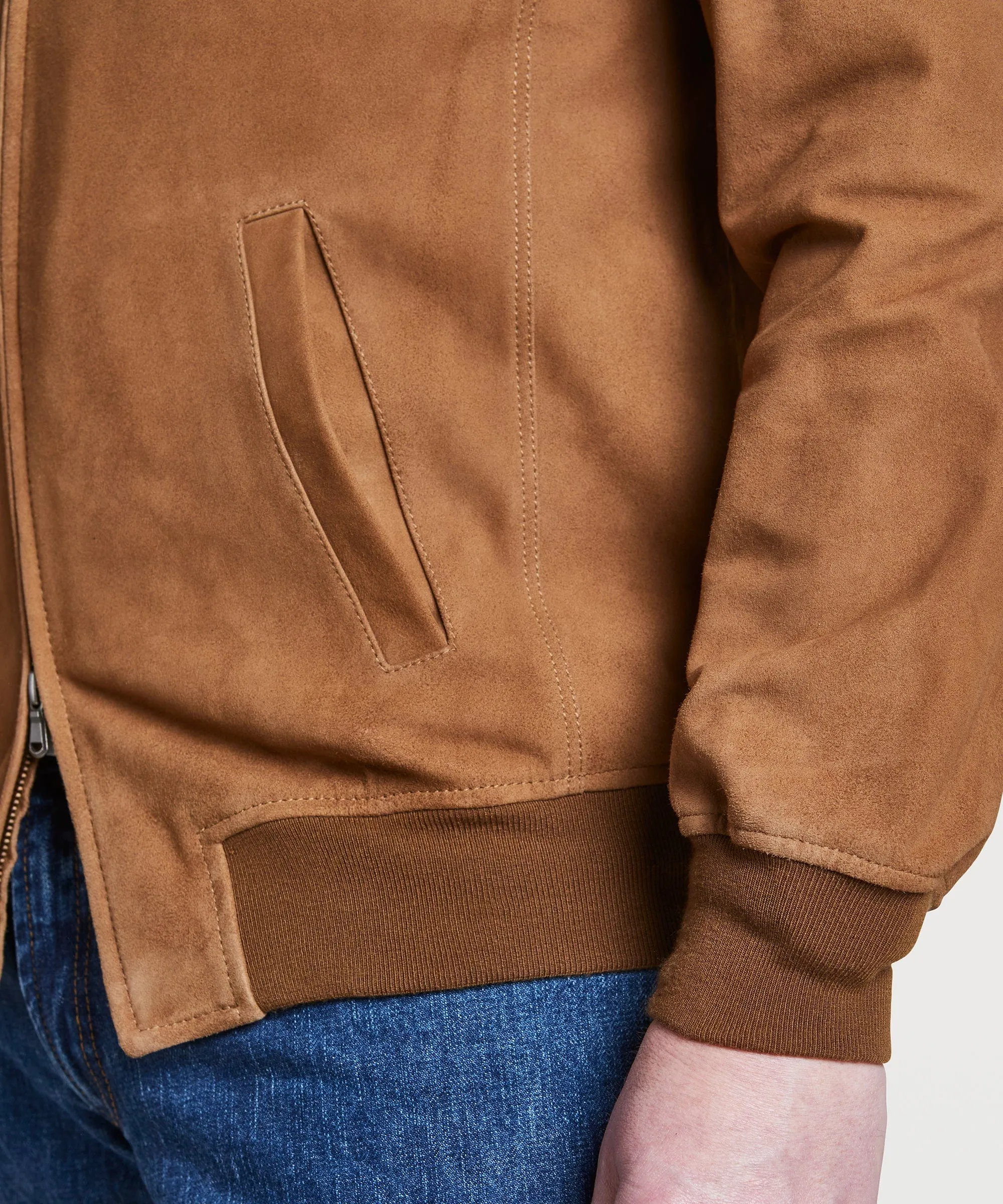 Suede Bomber Jacket