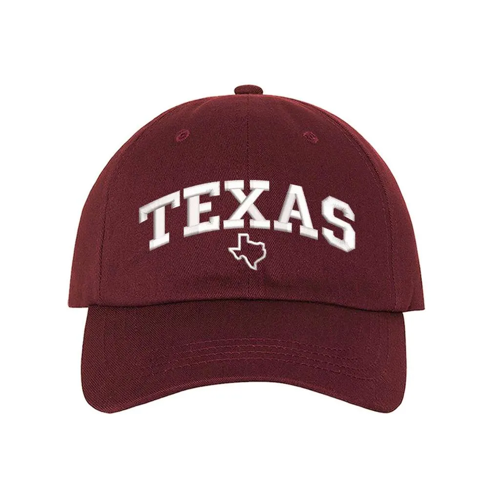 Texas Baseball Hat - Texas Map Baseball Hat