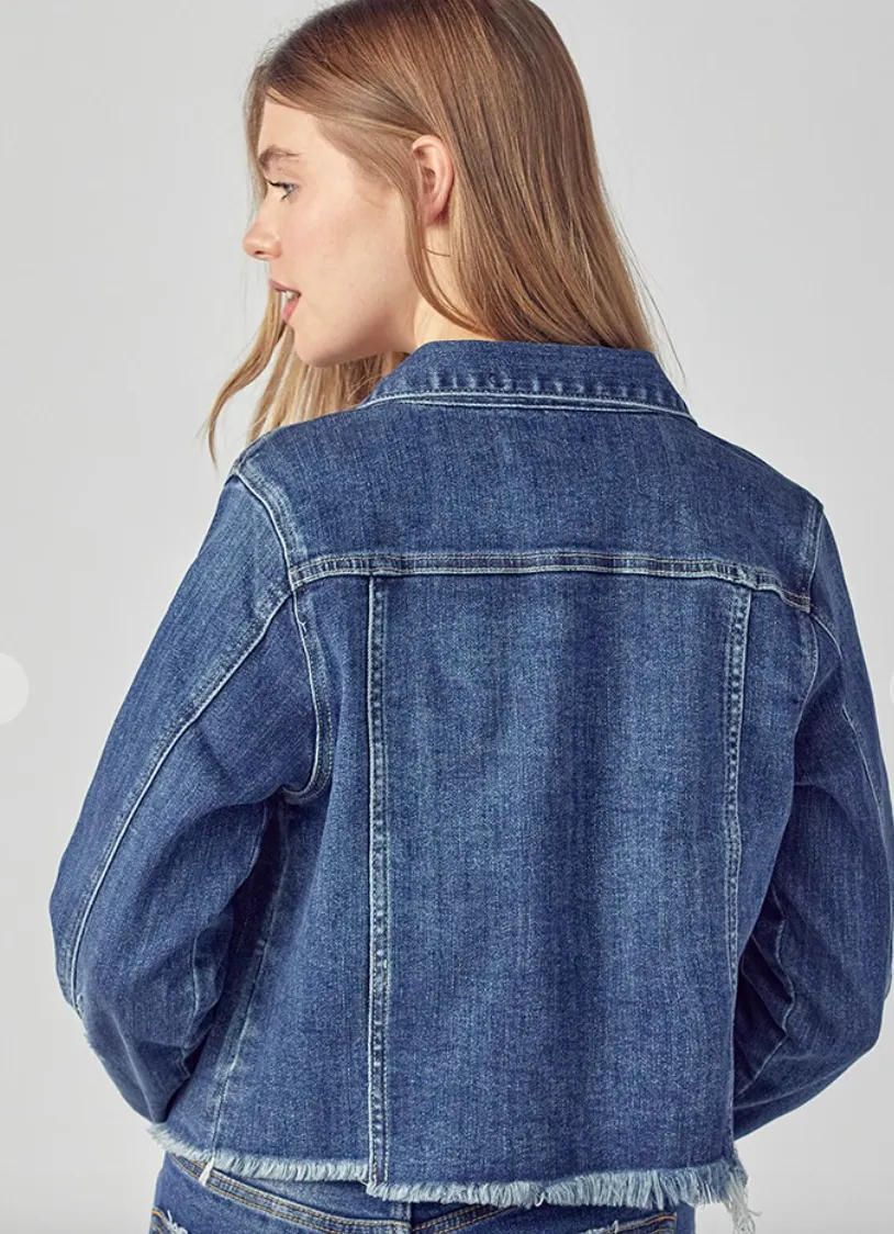 The Arya Distressed Vintage Denim Jacket