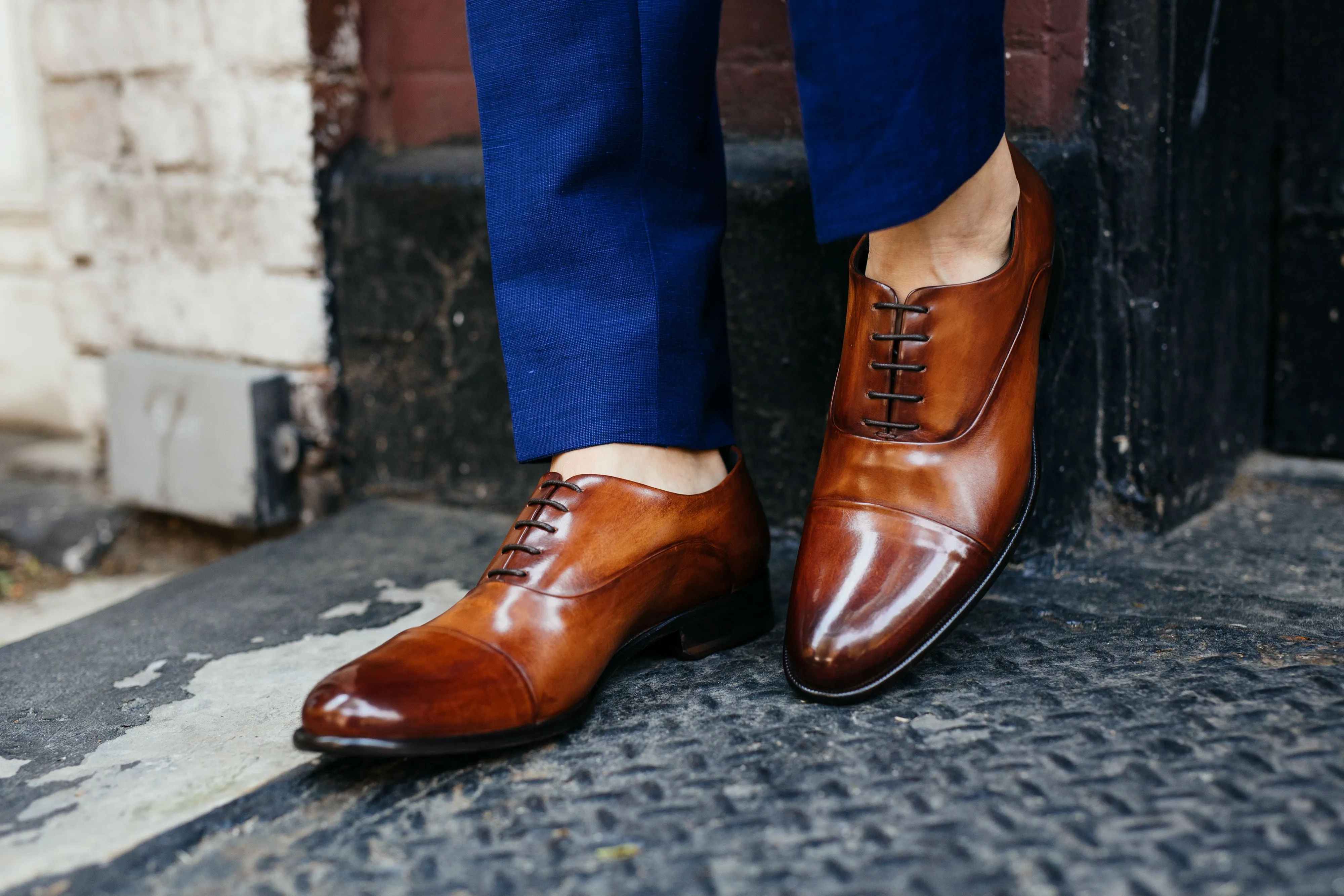 The Cagney Cap-Toe Oxford - Havana Brown