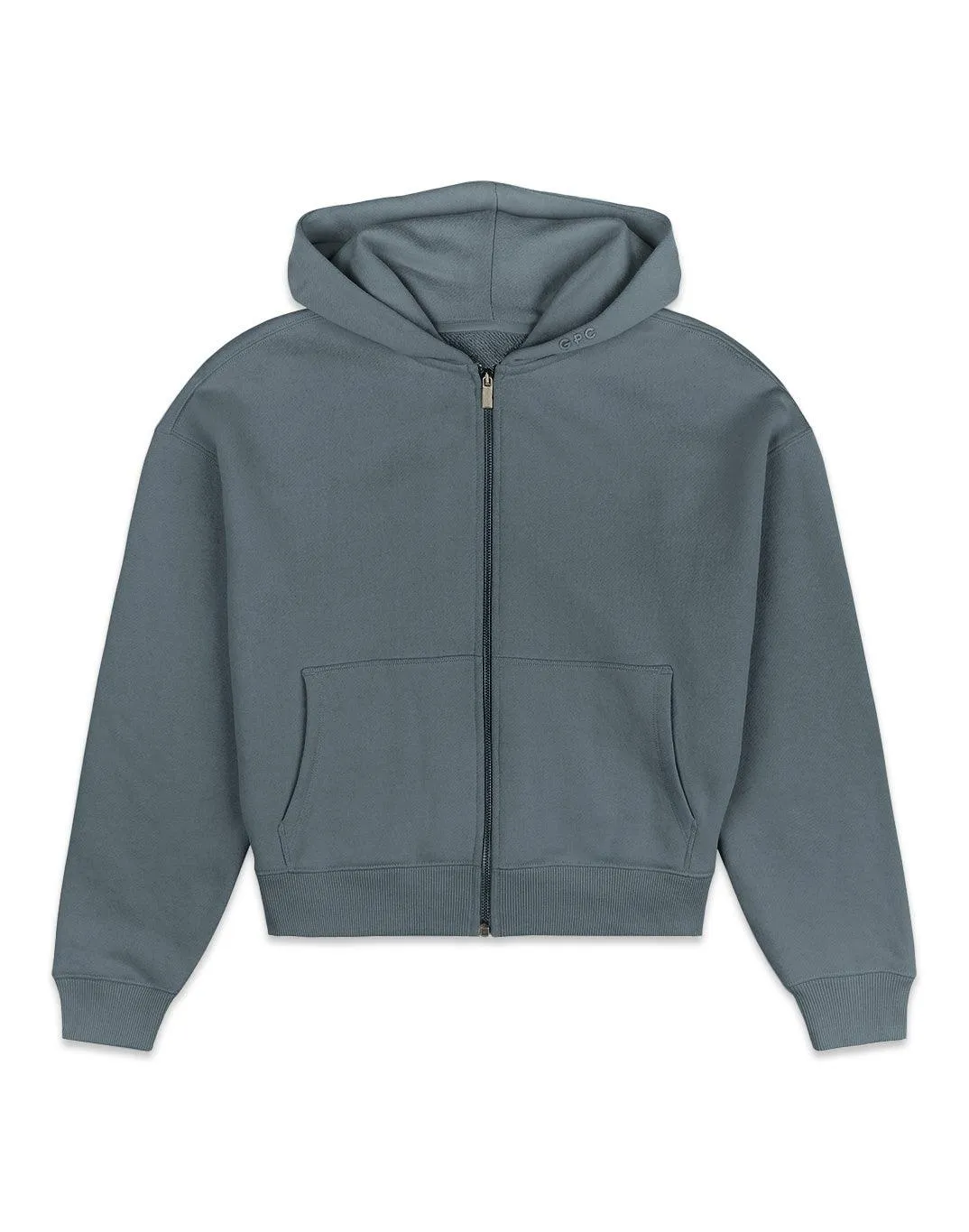 The Womens Full Zip Hoodie in Slate Grey