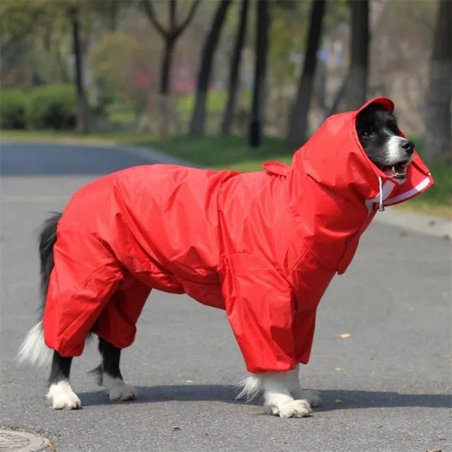 Waterproof Pet Raincoat for Medium to Large Dogs- Outdoor Pet Clothing Coat