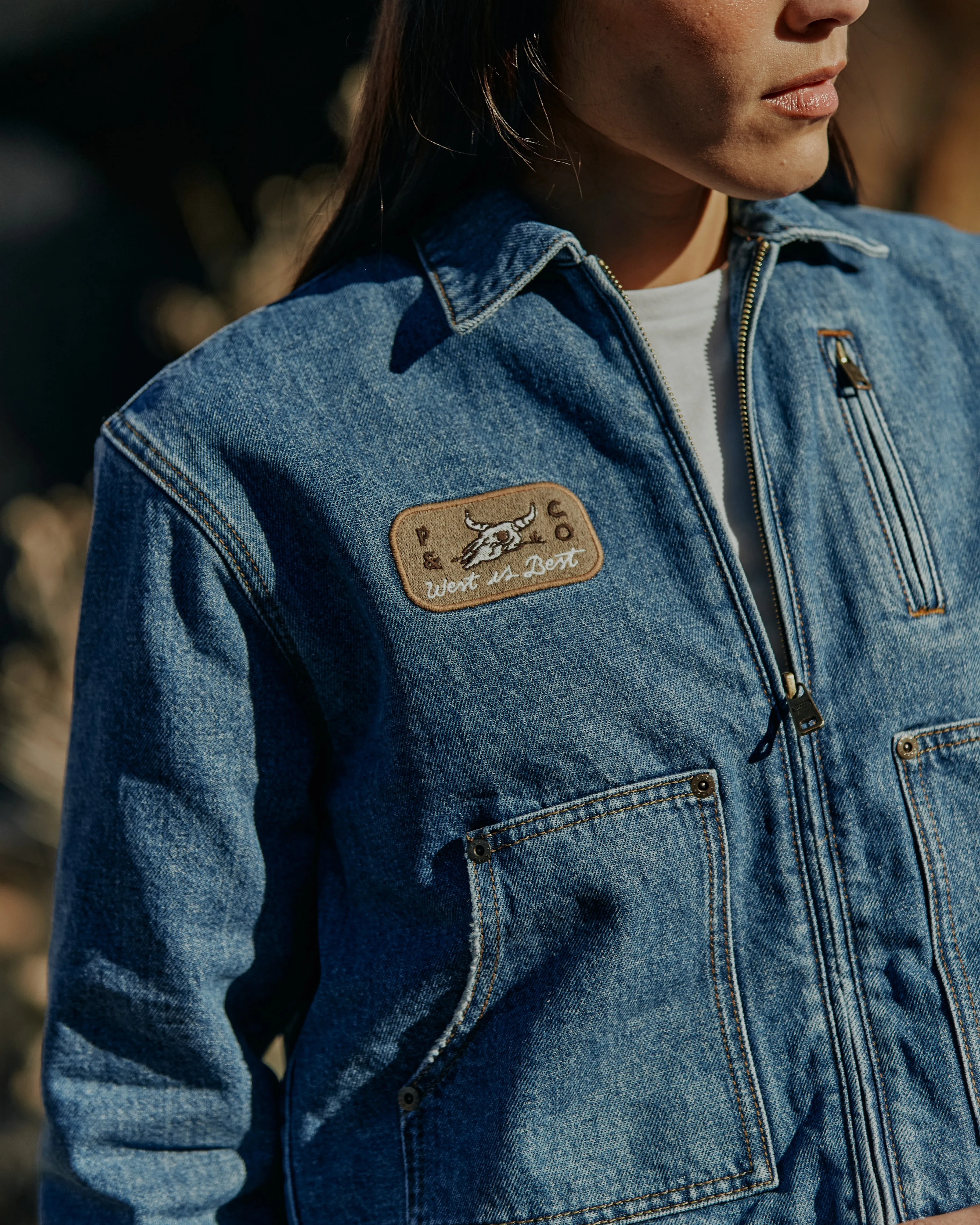 West Is Best Mechanic Jacket - Washed Denim