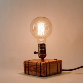 Wooden Square Office Lamp