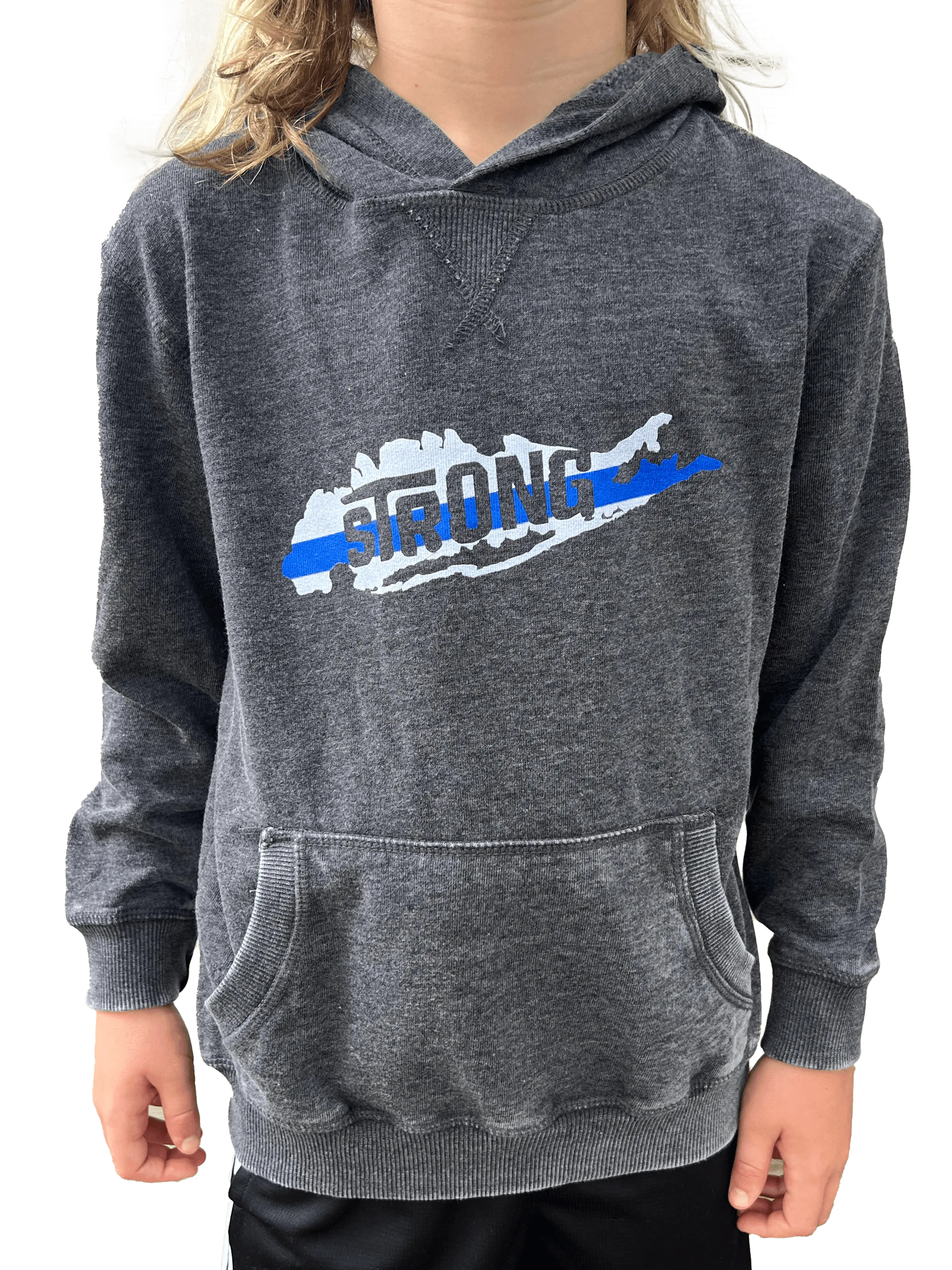 Youth Thin Blue Line Island Strong Hoodie